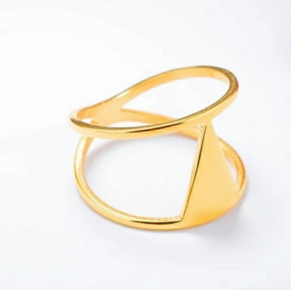 STAINLESS STEEL NAYOMI ABSTRACT RING - Picture 5 of 10